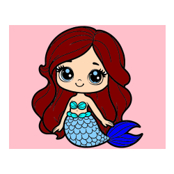 Pobarvana pobarvanka - Pobarvanka prikupne morske deklice