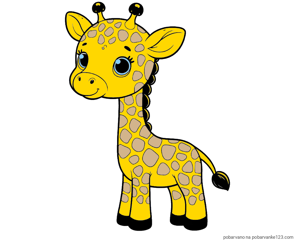 POBARVANA POBARVANKA - Pobarvanka simpatične žirafe