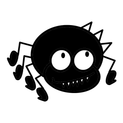 Pobarvana pobarvanka - Pobarvanka smešnega pajka