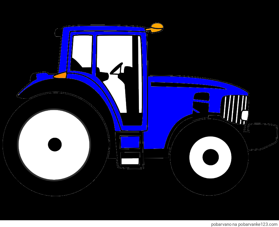 POBARVANA POBARVANKA - Pobarvanka velikega in zmogljivega traktorja