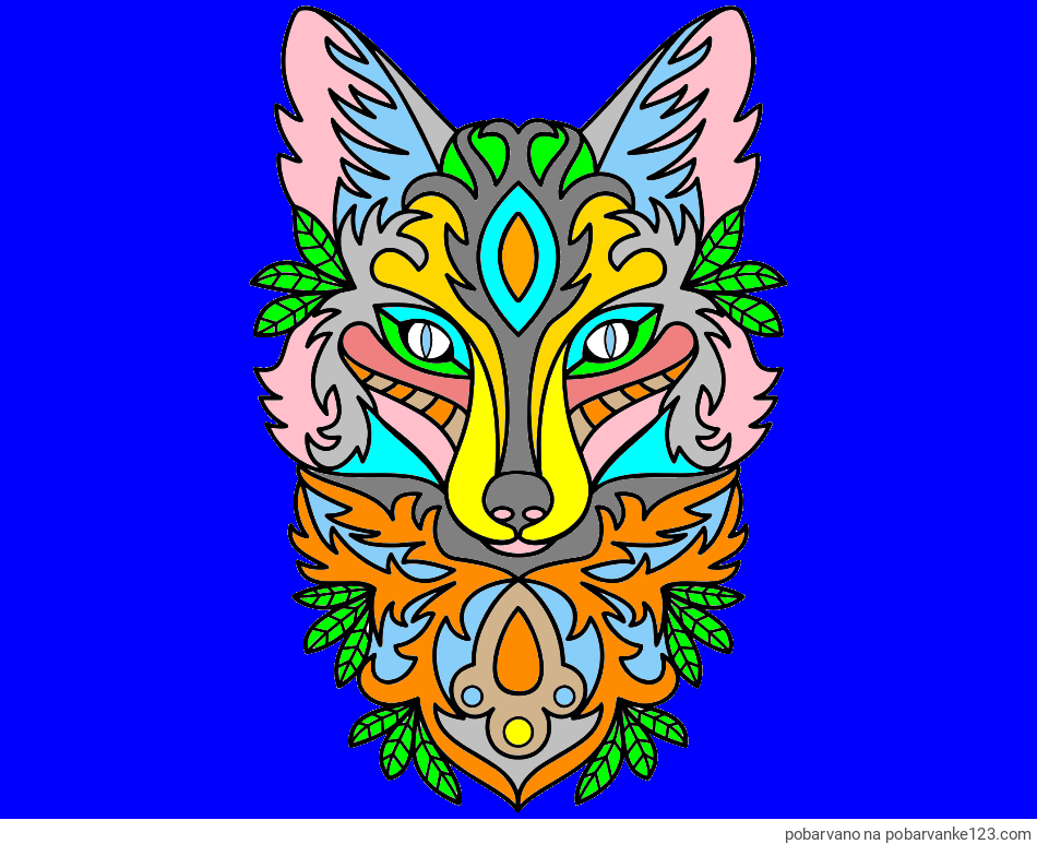 POBARVANA POBARVANKA - Pobarvanka volka - mandale