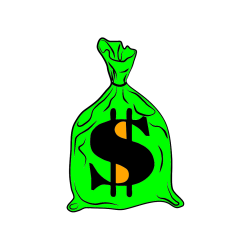 Pobarvana pobarvanka - Pobarvanka žaklja z denarjem