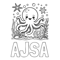 Online izdelana pobarvanka - Pobarvanka imena AJŠA in pobarvanka hobotnice