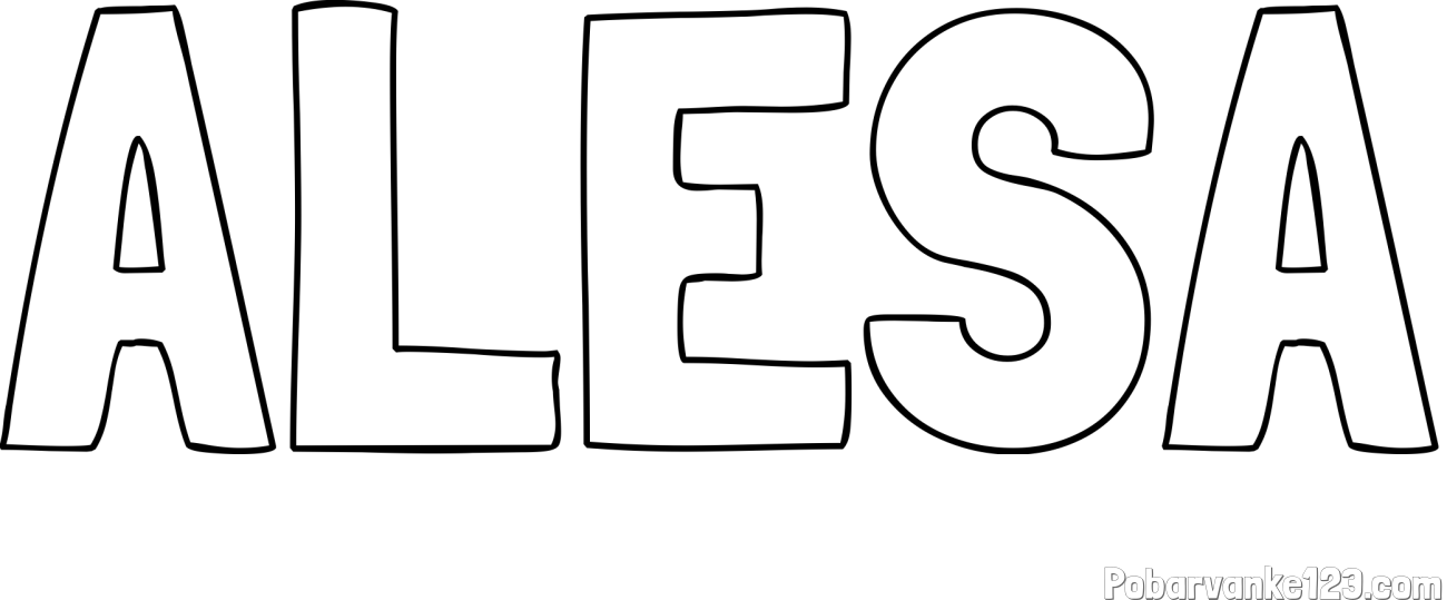 Pobarvanka imena ALEŠA