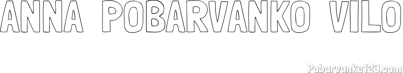 Pobarvanka imena ANNA  POBARVANKO  VILO