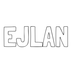 Online izdelana pobarvanka - Pobarvanka imena EJLAN