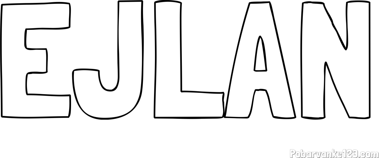 Pobarvanka imena EJLAN