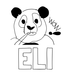 Online izdelana pobarvanka - Pobarvanka imena ELI in pobarvanka “Prestrašena panda”