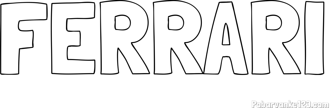 Pobarvanka imena FERRARI