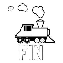 Online izdelana pobarvanka - Pobarvanka imena FIN in pobarvanka parne lokomotive
