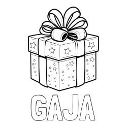 Online izdelana pobarvanka - Pobarvanka imena GAJA in pobarvanka božičnega darila