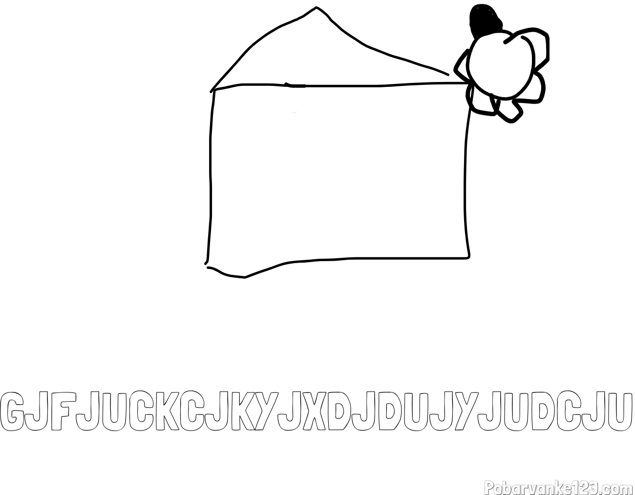 Pobarvanka imena GJFJUCKCJKYJXDJDUJYJUDCJU in POBRAVNKA HIŠA NA SONCU