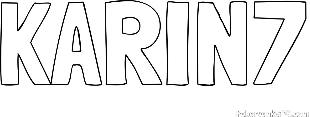 Pobarvanka imena KARIN7