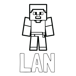Online izdelana pobarvanka - Pobarvanka imena LAN in pobarvanka Minecraft figurice