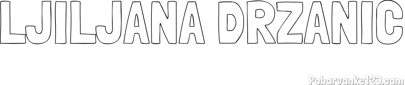 Pobarvanka imena LJILJANA DRŽANIĆ