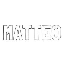 Online izdelana pobarvanka - Pobarvanka imena MATTEO