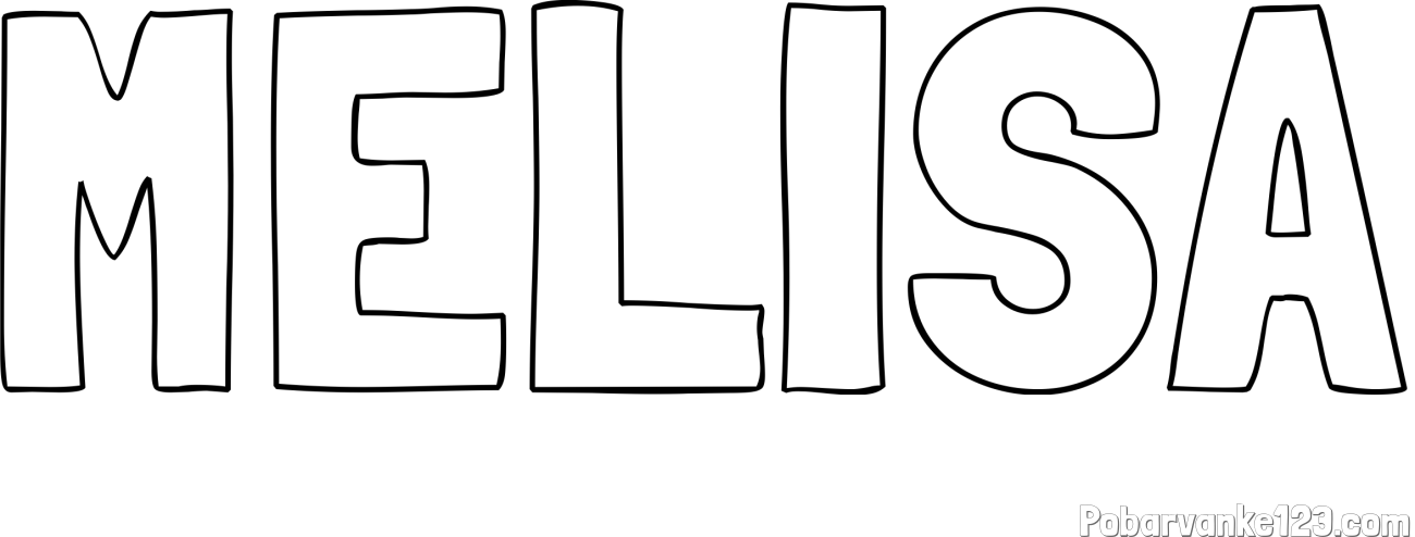 Pobarvanka imena MELISA