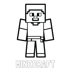 Online izdelana pobarvanka - Pobarvanka imena MINECRAFT in pobarvanka Minecraft figurice