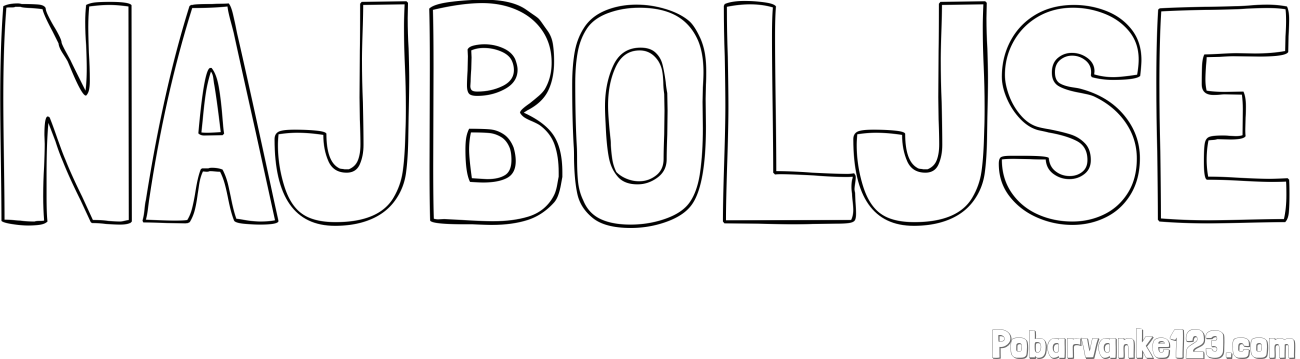Pobarvanka imena NAJBOLJŠE