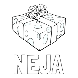 Online izdelana pobarvanka - Pobarvanka imena NEJA in božično darilo