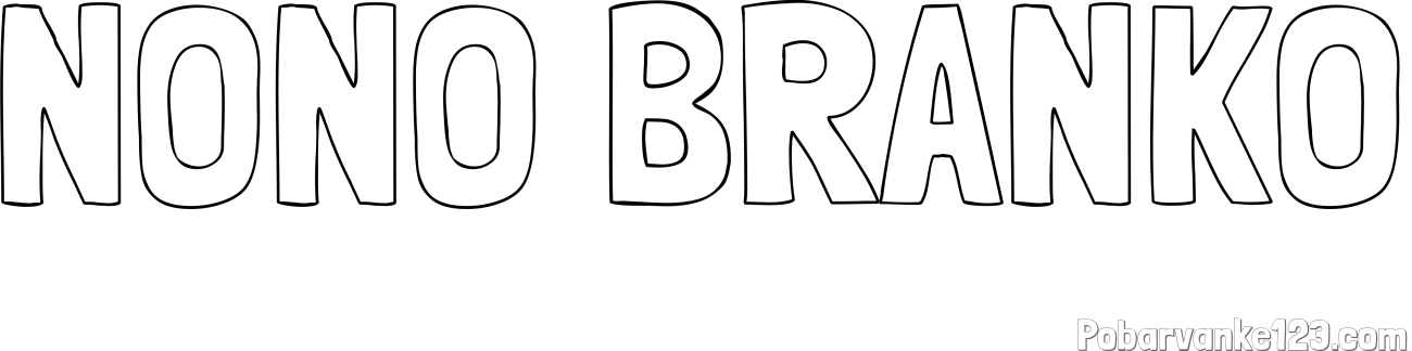 Pobarvanka imena NONO BRANKO
