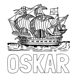 Online izdelana pobarvanka - Pobarvanka imena OSKAR in pobarvanka velike in stare ladje