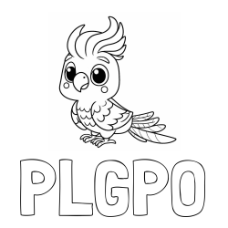 Online izdelana pobarvanka - Pobarvanka imena PLGPO in pobarvanka ljubke papige