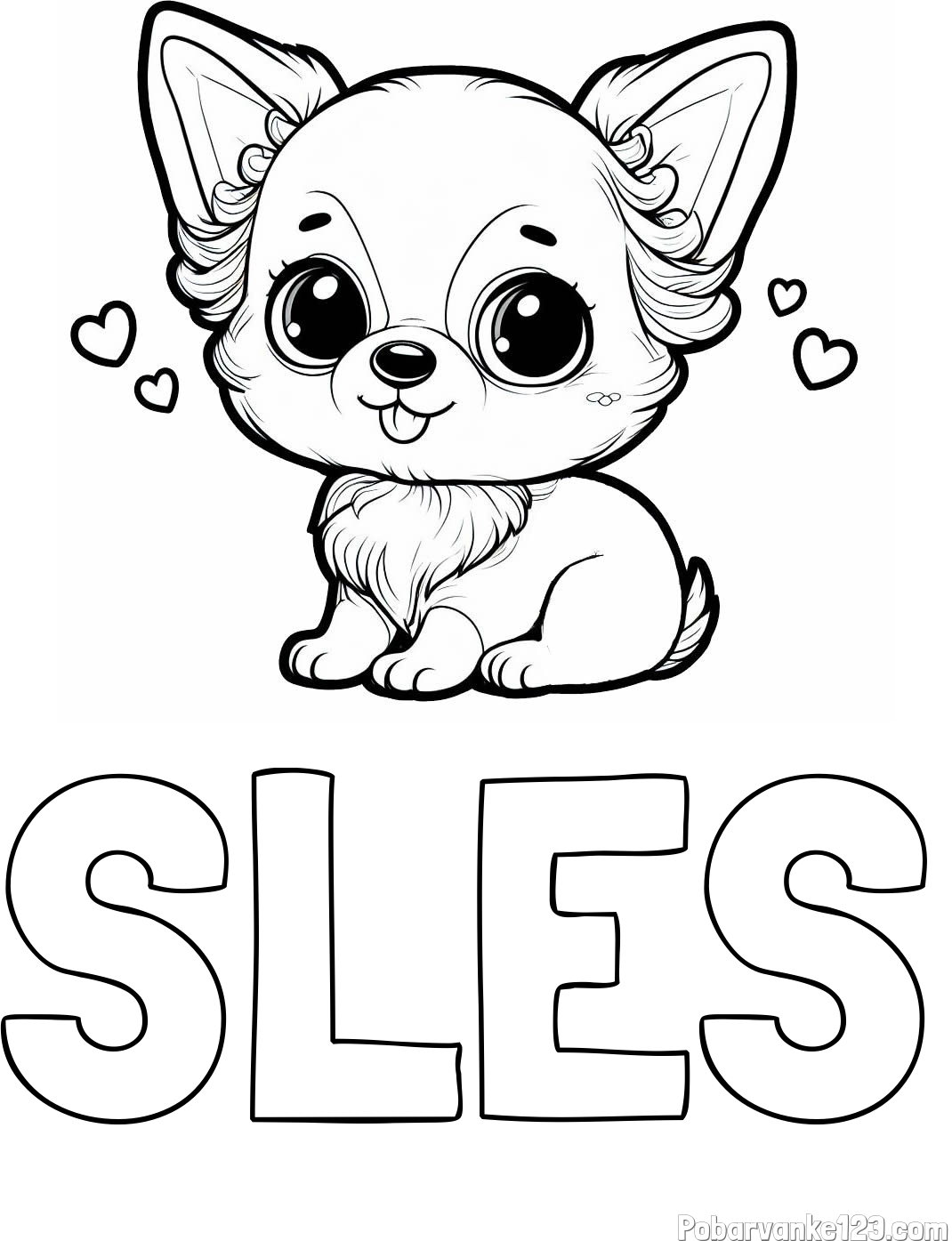 Pobarvanka imena SLES in pobarvanka čivave