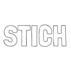 Online izdelana pobarvanka - Pobarvanka imena STICH