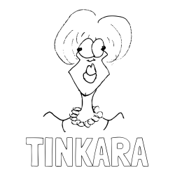 Online izdelana pobarvanka - Pobarvanka imena TINKARA in pobarvanka ženske z velikimi ustnicami
