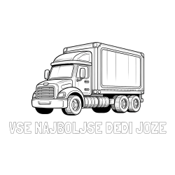 Online izdelana pobarvanka - Pobarvanka imena VSE NAJBOLJŠE DEDI JOŽE in pobarvanka velikega in zmogljivega tovornjaka