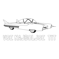 Online izdelana pobarvanka - Pobarvanka imena VSE NAJBOLJŠE  TIT in pobarvanka vesoljskega avtomobila