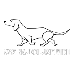 Online izdelana pobarvanka - Pobarvanka imena VSE NAJBOLJŠE VIKI! in pobarvanka jazbečarja