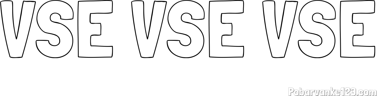 Pobarvanka imena VSE VSE VSE