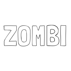 Online izdelana pobarvanka - Pobarvanka imena ZOMBI