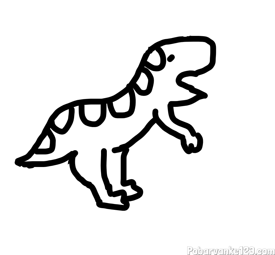 pobarvanka zaspanega dinozavra