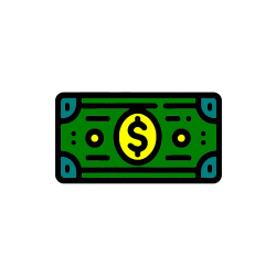 Pobarvana pobarvanka - Otroška pobarvanka bankovca