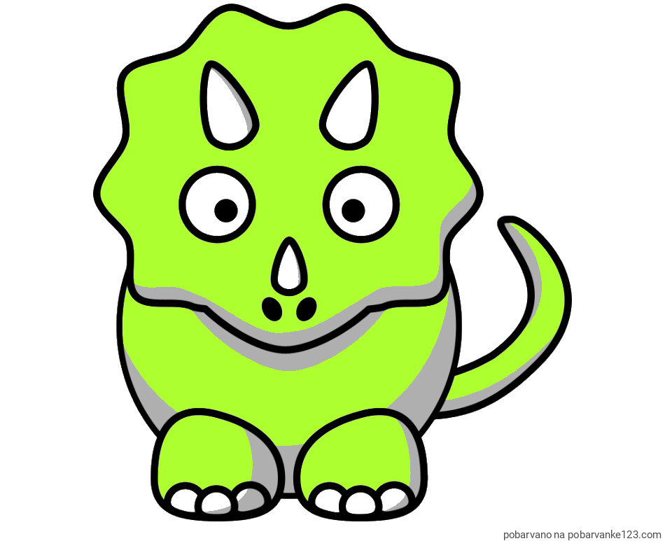 POBARVANA POBARVANKA - Pobarvanka dinozavra triceratops