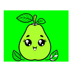 Pobarvana pobarvanka - Pobarvanka hruške