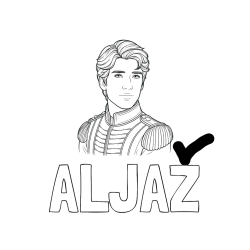 Pobarvana pobarvanka - Pobarvanka imena ALJAŽ in pobarvanka princa