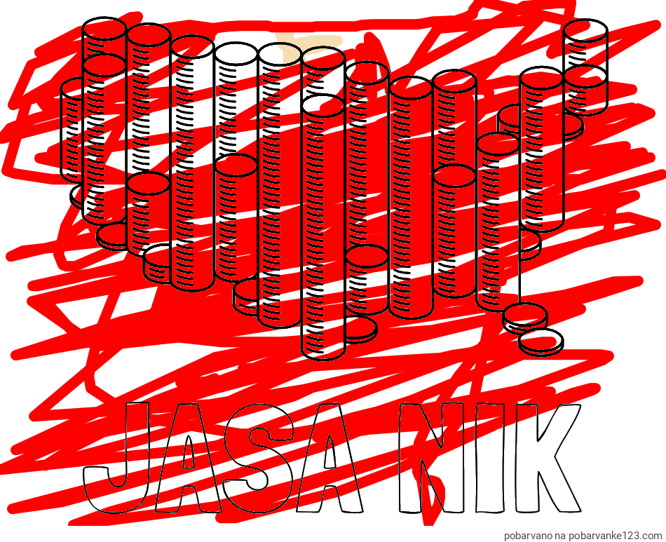 POBARVANA POBARVANKA - Pobarvanka imena JAŠA NIK in pobarvanka kovancev