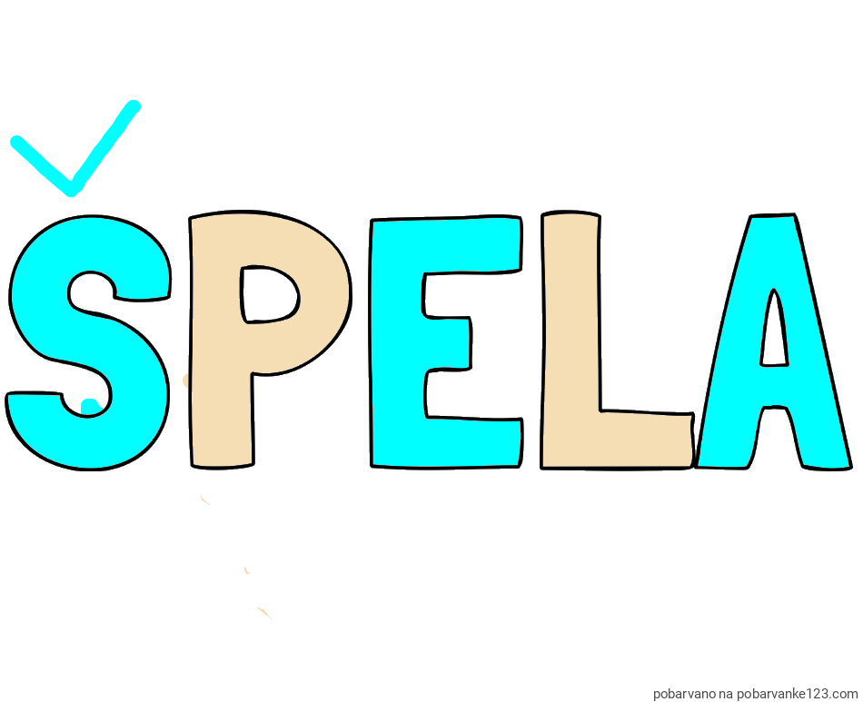 POBARVANA POBARVANKA - Pobarvanka imena ŠPELA
