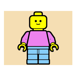 Pobarvana pobarvanka - Pobarvanka LEGO figurice fanta