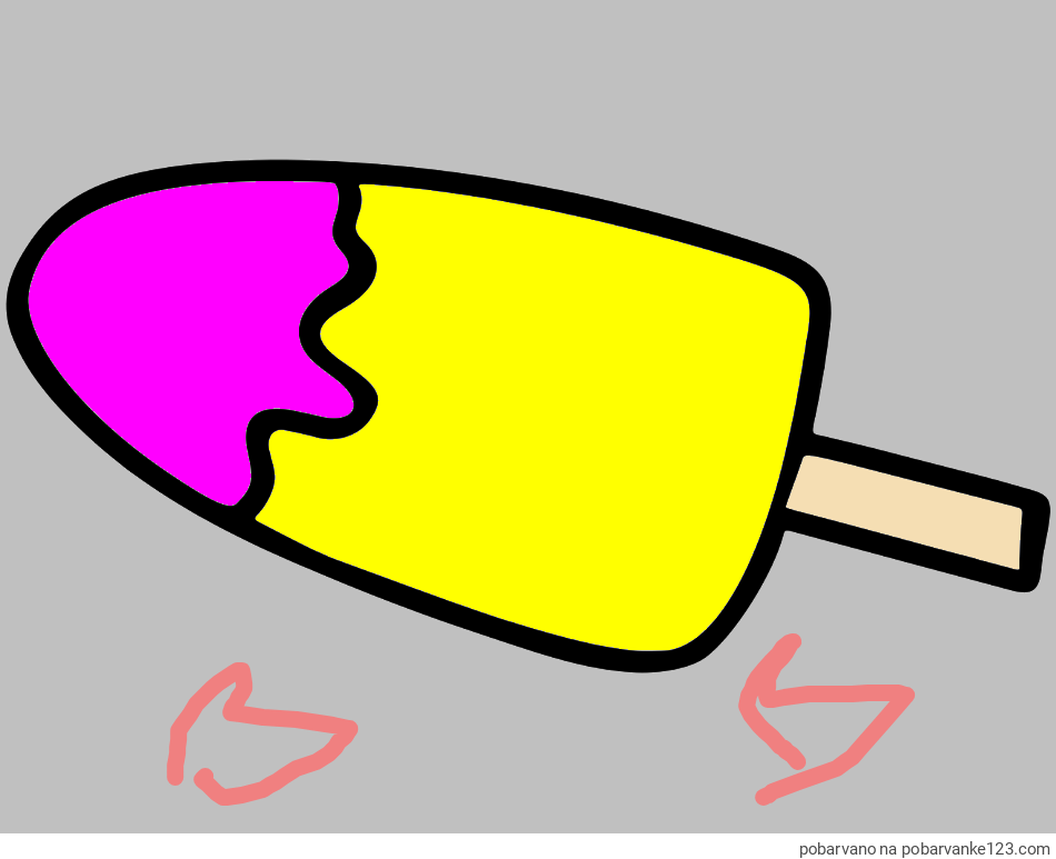 POBARVANA POBARVANKA - Pobarvanka lučke (sladoled na palčki)