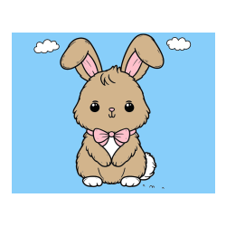 Pobarvana pobarvanka - Pobarvanka prikupnega zajčka