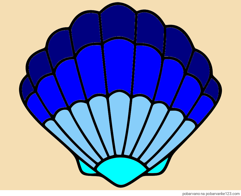 POBARVANA POBARVANKA - Pobarvanka školjke