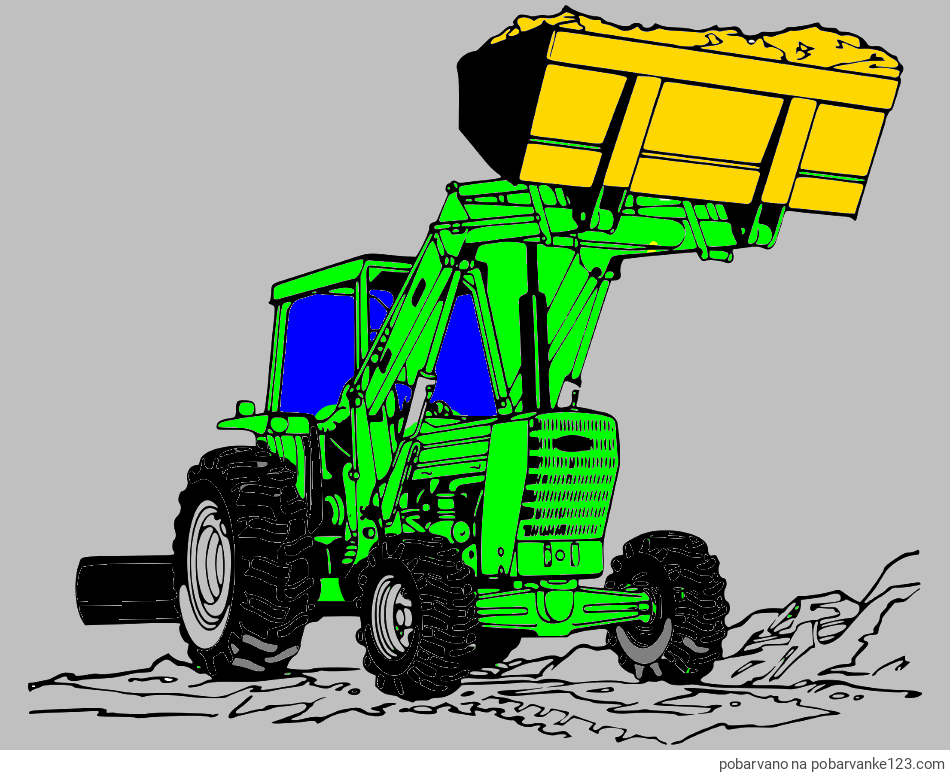 POBARVANA POBARVANKA - Pobarvanka traktorja
