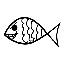 Pobarvana pobarvanka - Preprosta pobarvanka ribe