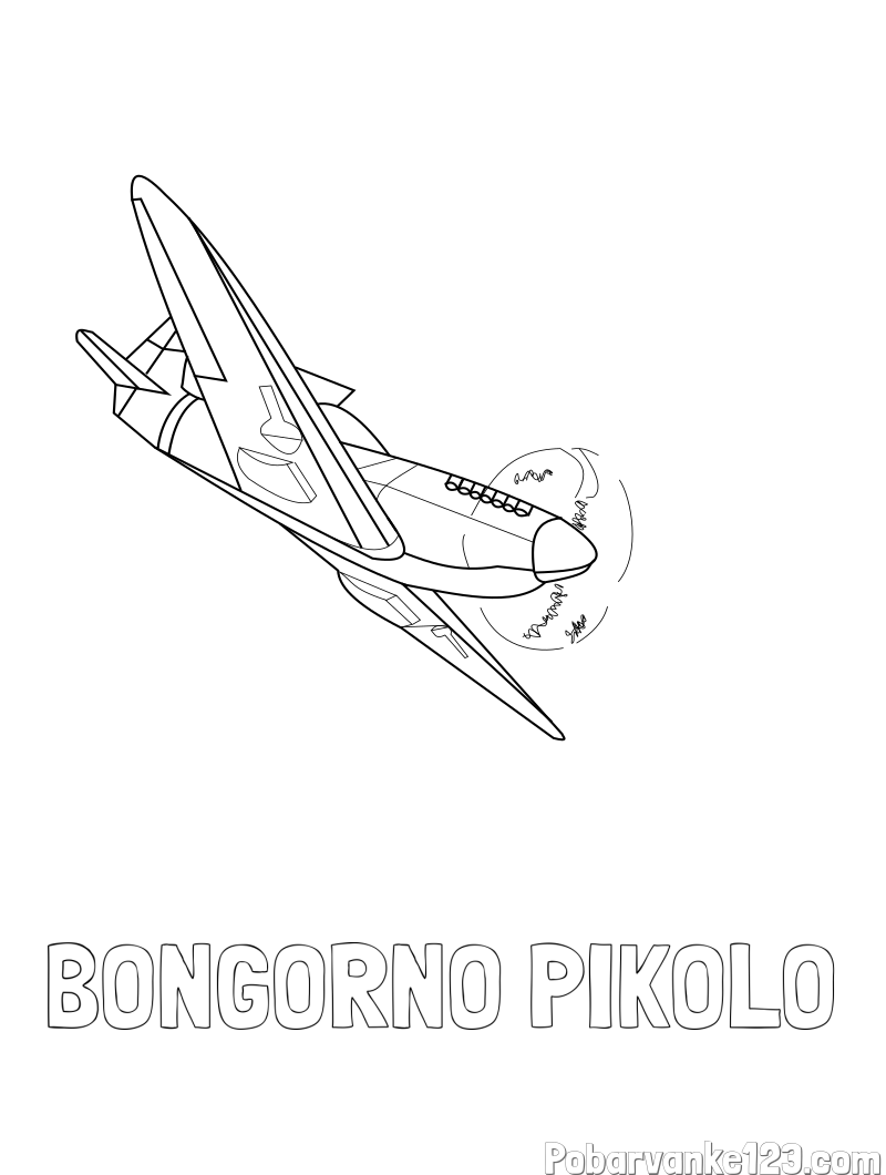 Pobarvanka imena BONGORNO PIKOLO in pobarvanka lovca