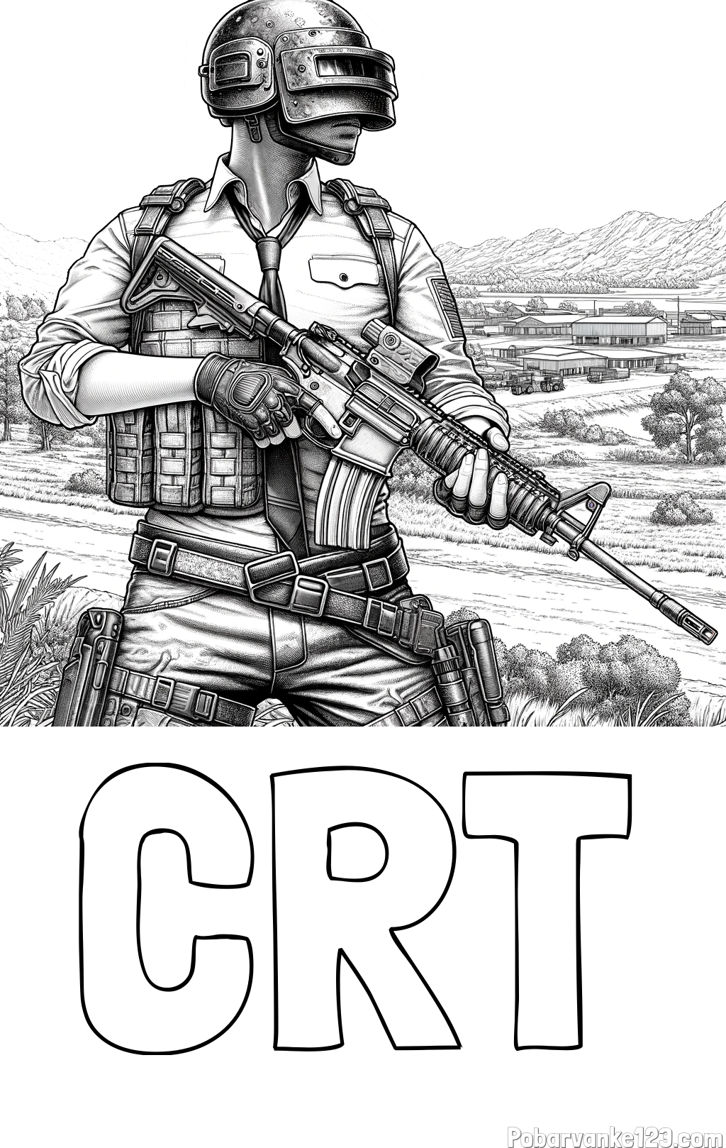 Pobarvanka imena ČRT in PUBG pobarvanka za starejše